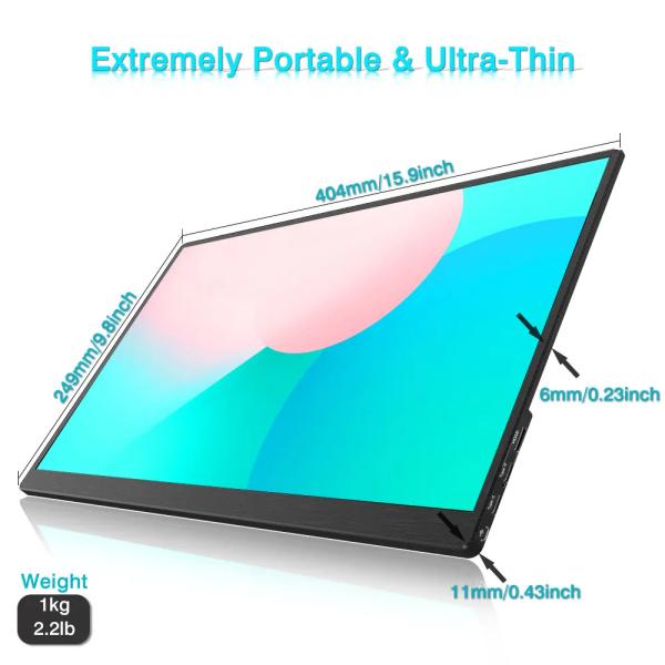 Quality Ips Screen Hd Commercial Usb C Portable Touchscreen Monitor Game Advertising 17 for sale