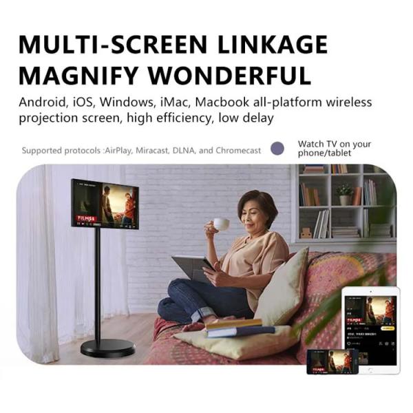 Quality Movable Floor Mounted Touch Screen Stand By Me Tablet For Live Streaming Tv for sale