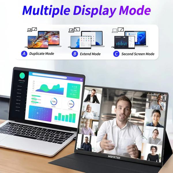 Quality IPS Display 18.5" Portable External Monitor 1080P Dual Screen for Laptops for sale