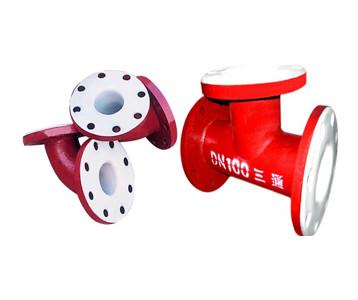 China Steel lining plastic elbow, tee, reducer for sale