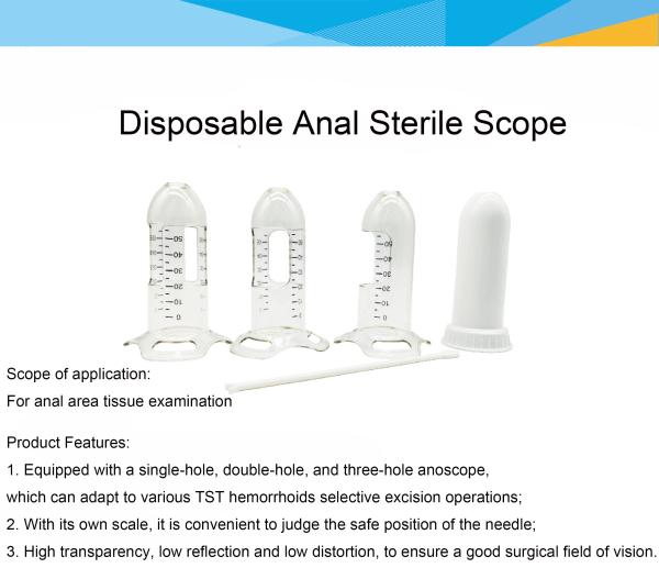 Quality Anorectal Disposable Lighted Anoscope With Light Source Transparent Speculum for sale