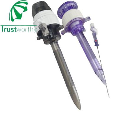 China Surgery Equipments Cannula 5/10/12mm Disposable Bladeless Trocar Factory Accept OEM Laparoscopic for sale