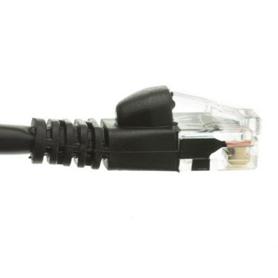 Chine Le câblage cuivre nu de câble de correction d'Ethernet de noir de Lucktech CAT6A a moulé la botte 15 pi de RJ45 de corde de correction à vendre