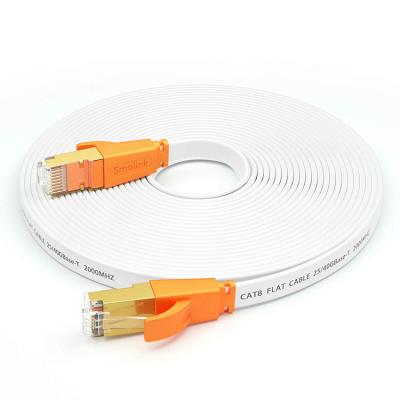 China Cat8 Ethernet Cable High Speed Flat Internet Network LAN Cable for sale