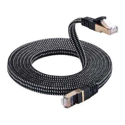 China Nylon Braided Cat7 Ethernet Cable , 10ft High Speed Network Cable for sale