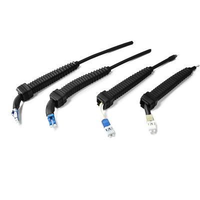 China FTTA NSN boot duplex LC fiber optic patch cable for sale