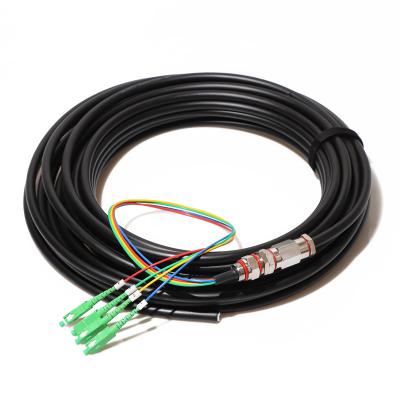 China La fibra óptica Pre-terminó el cable impermeable de la coleta, coleta de la fibra de la prenda impermeable de 4 bases en venta