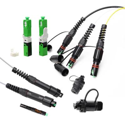 China Outdoor Waterproof BBU RRU FTTX Solutions Mini SC Fast Connector Compatible Huawei or Coring OptiTap for sale