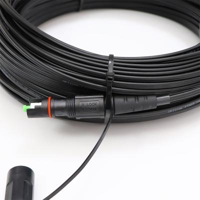 China SC compatible APC de OptiTap de la fibra óptica de la base de DYS 1 del MINI conector al aire libre del IP a la asamblea de cable de descenso de SC/APC FTTH en venta