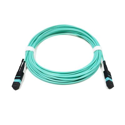 China 12 Fiber Trunk Cable OM3 MTP to MTP Push Pull Tap  Connector Patch Cord for sale