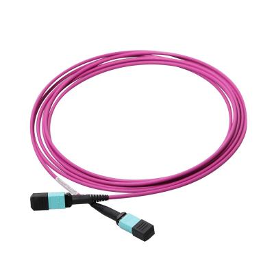 China Fabricante China do cabo de remendo das fibras MPO/MTP da fêmea 12 da ligação em ponte OM4 da fibra ótica de MPO à venda