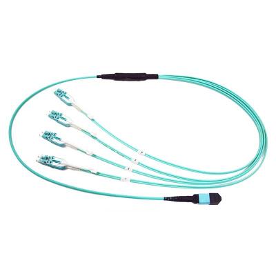 China MPO/Female to High Density LC Uniboot Type Fiber Optic Patch Cord for sale