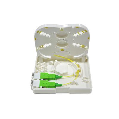 China FTTH fiber terminal box 2 core with SC shutter adapter optical distribution box for sale