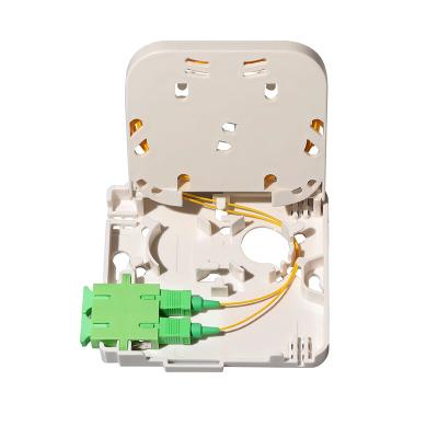 China Manufacturing High Quality fiber optic faceplate 2 port FTTH wall terminal box for sale