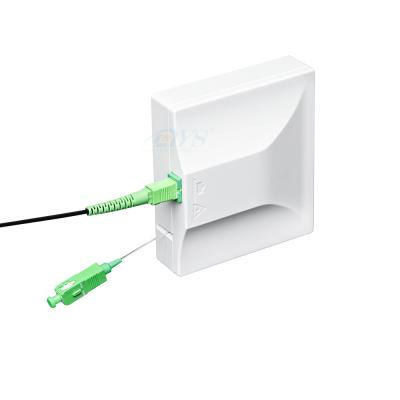 China FTTH Invisible Optical Rosette Box with SC Adapter 0.9mm Invisible Cable Wall Outlet Indoor Terminal Box for sale