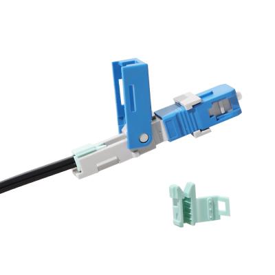 China FTTH Fiber Optic 55mm SC UPC Fast Connector for Drop Cable conector rapido de fibra optica quick connector for sale