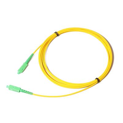 China SC/APC-SC/APC white g657a2 Singlemode 3m Simplex LSZH sfp fiber optic patch cord for sale