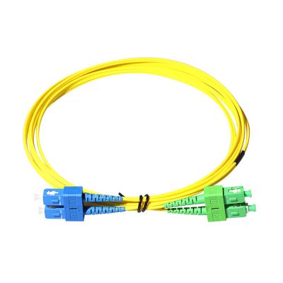 China LC/SC Duplex 9/125 - 1m Fiber Jumper duplex SC to SC/APC Fiber optic Patch cord for sale