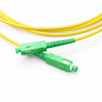 Chine corde de correction de fibre optique de Sc de fibre de pullover de fibre de corde de correction du mode unitaire 9/125 recto de Sc UPC-SC RPA de 3.0mm à vendre