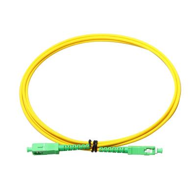 Chine Corde de correction optique de haute qualité de fibre de Sc APC-SC/APC de duplex de simplex du mode unitaire G657A 9/125 à vendre