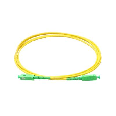 China High Quality SC/APC to SC/APC 9/125 SM 3m Simplex Fiber Optic Patch Cord for sale