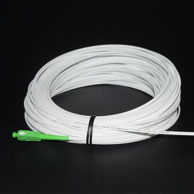 China Fiber Optic drop cable white color G657A1 SC/APC Pigtail for sale