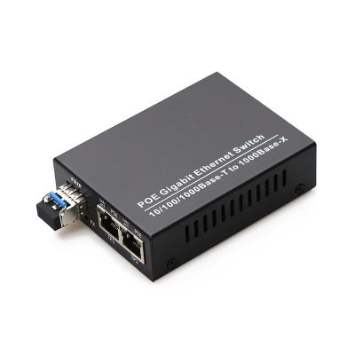 China Ethernet Fiber Optical Media Converter 10/100/1000M SFP  LC 20KM   Media Converter for sale