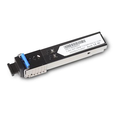 China SC Connector SFP Fiber Optic Transceiver Single Mode Single Fiber SFP Optical Transceiver 1310nm 155M 1.25G 20km FTTX 1.25gbps for sale
