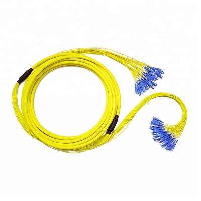 China Fiber Optic patch cord 32 cores SC-SC UPC multi-fiber pre-terminated breakout cable for sale