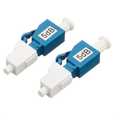 China LC/UPC 5dB Simplex SM Fiber Optic Attenuator Male to female type Optical Attenuator for sale