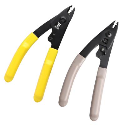 China FTTH Tools Cable Miller Pliers Fiber Optical Cable Stripper Three Hole for sale