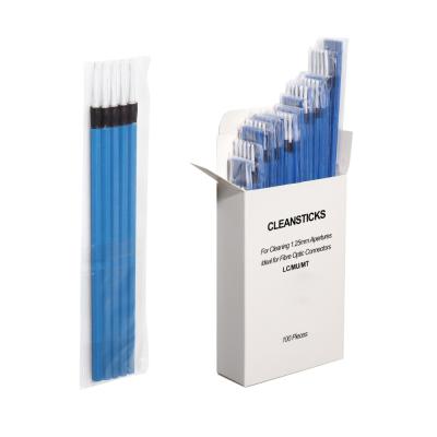 China 100pcs/box Fiber Optic Cleaning Sticks For 1.25mm LC/MU Connectors And Adapters for sale