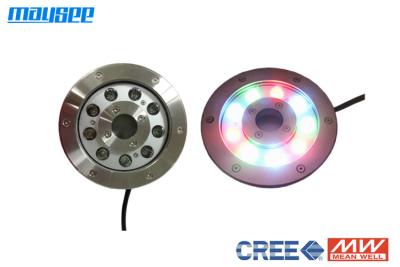 중국 9x3w IP68 방수 분수 조명 수중 LED 분수 링 라이트 판매용