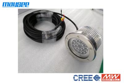 中国 18W 2400lm Stainless Steel LED Flood Light IP68 Waterproof With Heatsink For Boat 販売のため