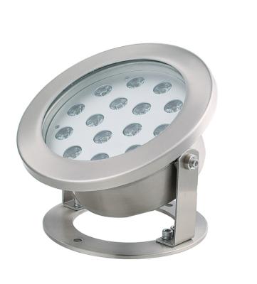 China 18W LED Swimming Pool Light RGB Color Light With Thickness Stainless Steel Housing for sale
