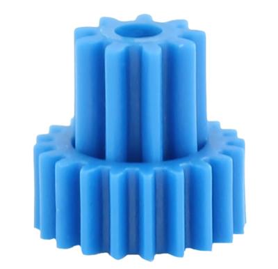 China Double Gears High Precision Gears Of Plastic Gear Moulding In Blue Color for sale