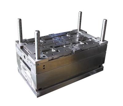 China Dark Blue Connection Box OEM Electronic Mould , 1 Cavity Plastic Molded Products for sale