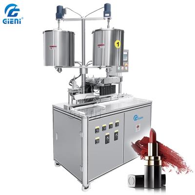 China 12 Nozzles Aluminum Metal Mold Lipstick Filling Machine 20L Double Heating Tanks for sale