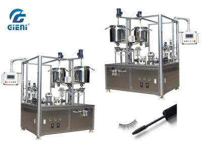 China Mascara Brush Semi Automatic Filling Machine With Two Nozzels for sale