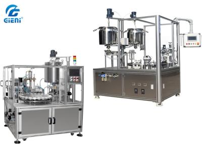 China Semi - Automatic Cosmetic Filling Equipment For Lip Gloss With Double Tank for sale