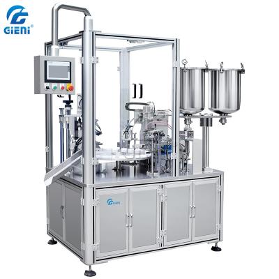 China Spiral Lip Gloss Filling Machine With Double Layer Tank for sale