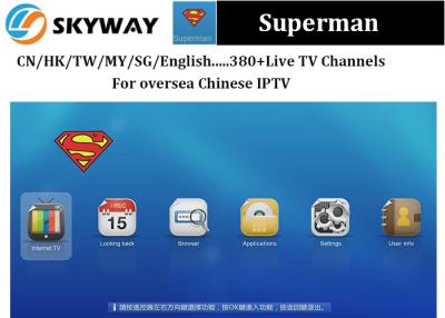 China Superman IPTV deke Chinese Package  include Chinese Malaysia Singapore hongkong taiwan HD channel very stable iptv for sale