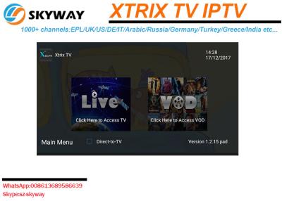 China Best HD IPTV Account Europe IPTV Subscription with Arabic UK GR DE RU free IPTV Test for sale