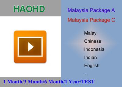 China Malaysia package HaoHD A and C iptv Account Malay Singapore indian indonesia live tv channels for android Device for sale