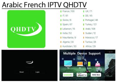 中国 QHDTV IPTV France Italy Greek Arabic Sweden Germany Spain Portugal IPTV Subscription M3U for TV BOX Android free test 販売のため
