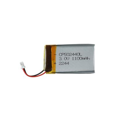 Chine CP502440 Cellule de poche au lithium Cellule de poche à batterie au lithium-ion 3V 5mA à vendre