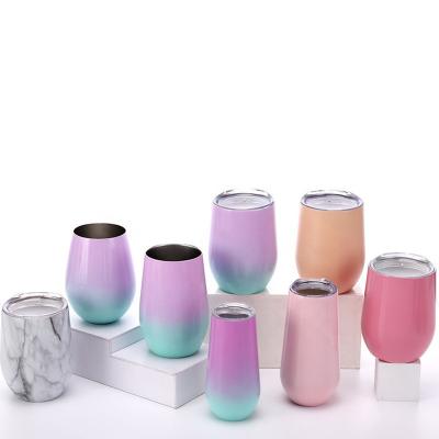 China 12oz Double Walled Stainless Steel Wine Tumbler Custom For Girl for sale