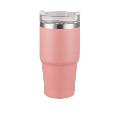 China 30oz Stainless Steel Double Wall Vacuum Insulated Mug With Straw And Lid for sale