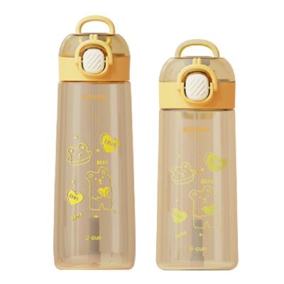 China Kids Eastman Tritan Plastic Sports Bottle With Straw And Handle for sale