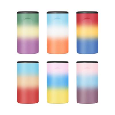 China Rainbow 16 Oz Stainless Steel Vacuum Insulated Tumblers Keep Water Ice Cold for sale